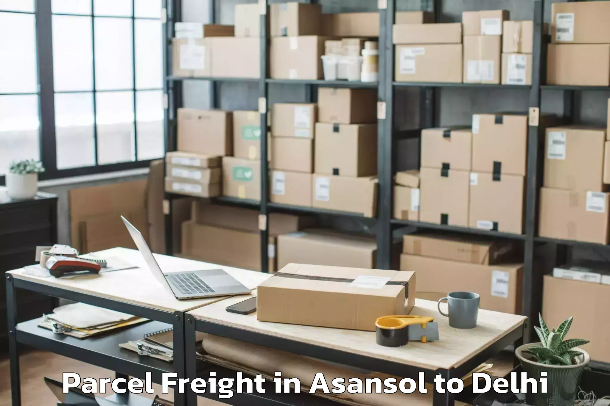 Leading Asansol to Hauz Khas Parcel Freight Provider